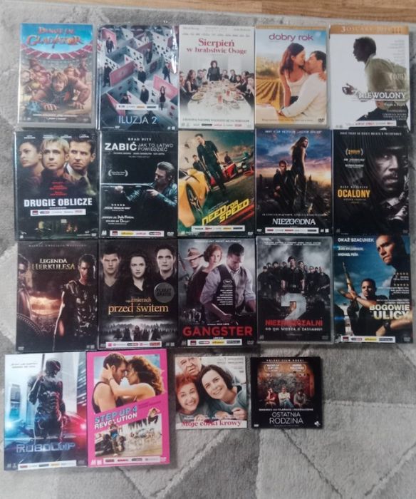 Filmy DVD – zestaw (niektóre nowe w folii)