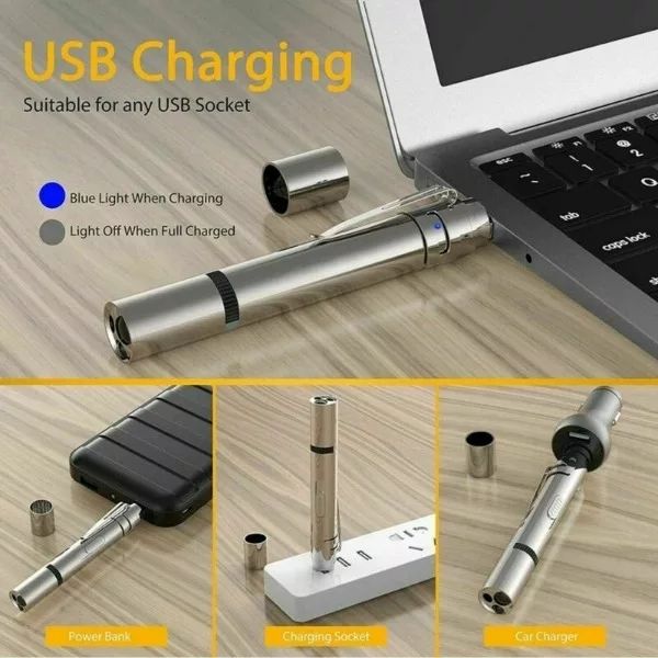 Лазерная указка - игрушка для котов, Фонарик, УФ-свет - USB зарядка