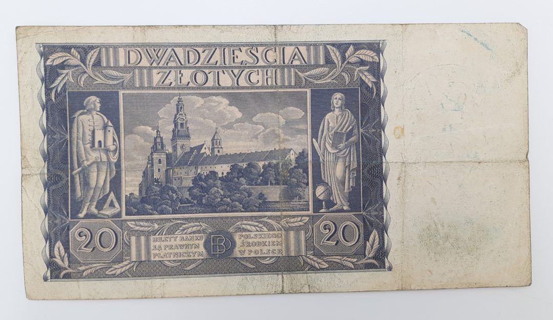 Stary Banknot kolekcjonerski Polska 20 zł 1936