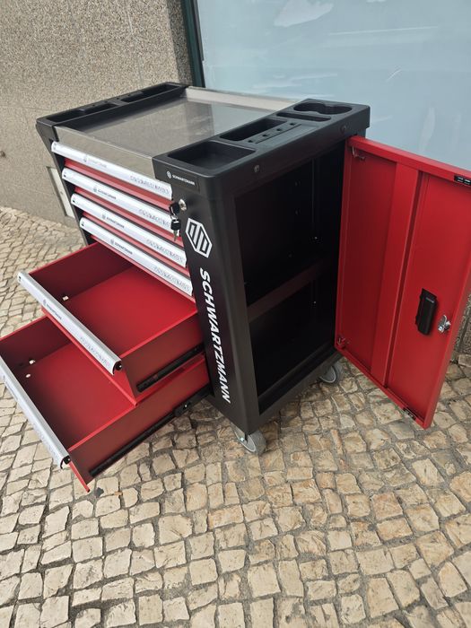 Carrinho de ferramentas 6 gavetas 4 completas novo