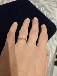 Złoty pierścionek Yes Liberty, próba 585, kamienie szlachetne