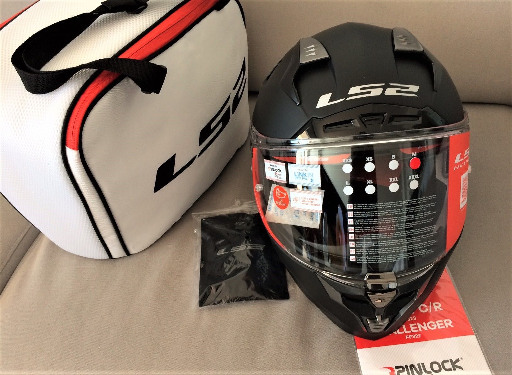 Capacete NOVO LS2 Challenger Carbon/Kevlar.Desconto+EXTRAS. Tam L-XL