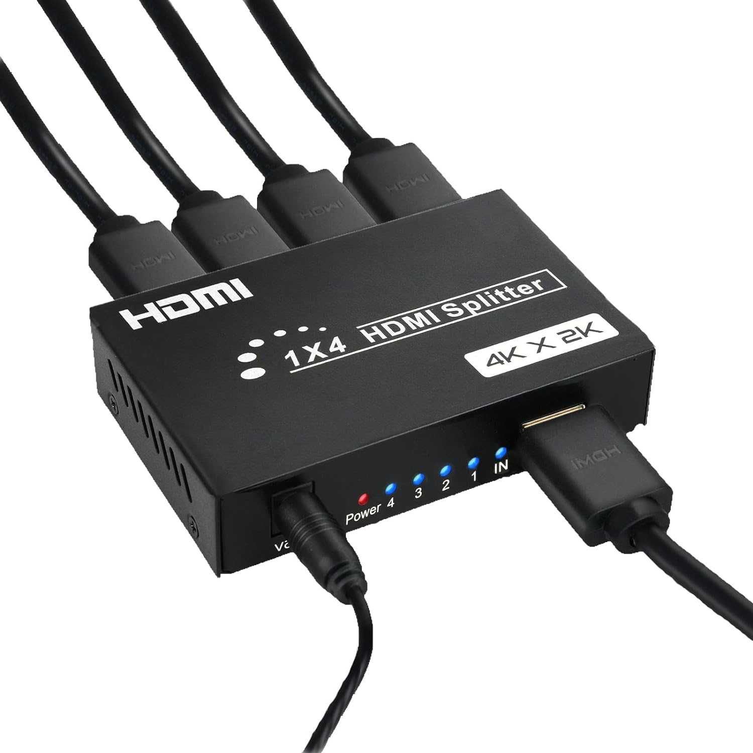 Rozdzielacz splitter 1x4 HDMI 1 na 4 wyjścia 3D HD 4K x 2K 30 HS414