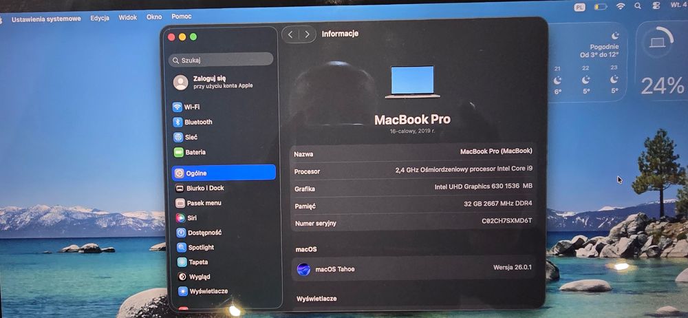 MacBook Pro 16" (2019) – Intel Core i9, 32 GB RAM DDR4
