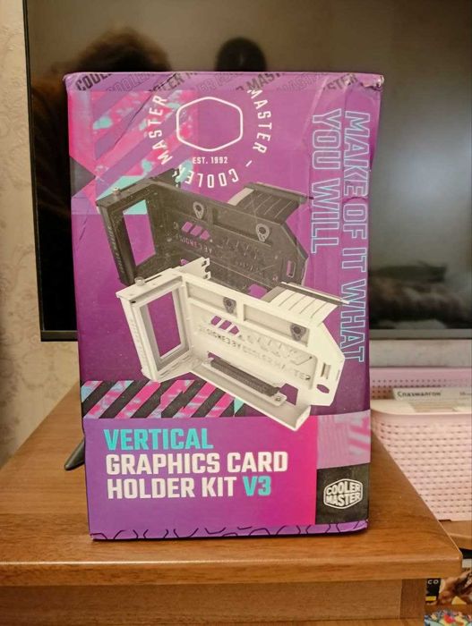 Тримач для відеокарти Cooler Master Vertical gpu holder kit v3 white