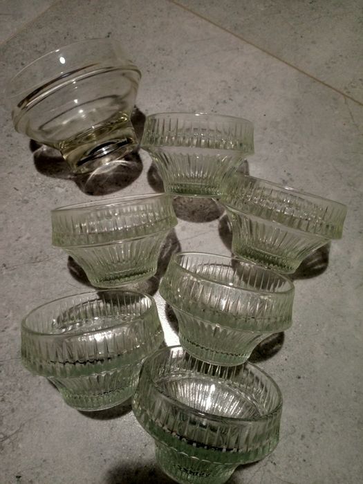 PRL Zestaw pojemnik grube szklo