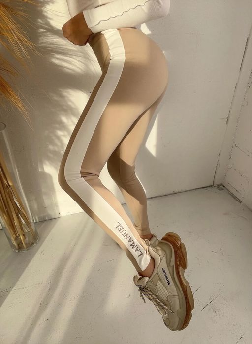 Legginsy Gulity beż La Manuel XS S
