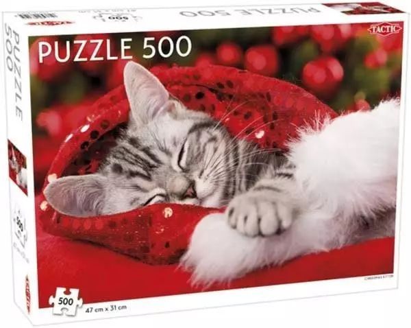 Puzzle 500 Animals: Christmas Kitten. Tactic. Nowy Produkt