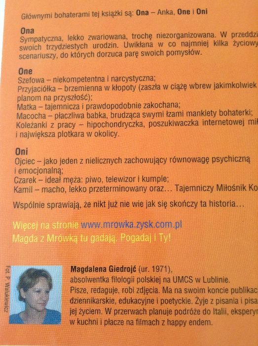 MRÓWKA W KOMPUTERZE autor Magdalena Giedrojć powieść zabawna NOWA