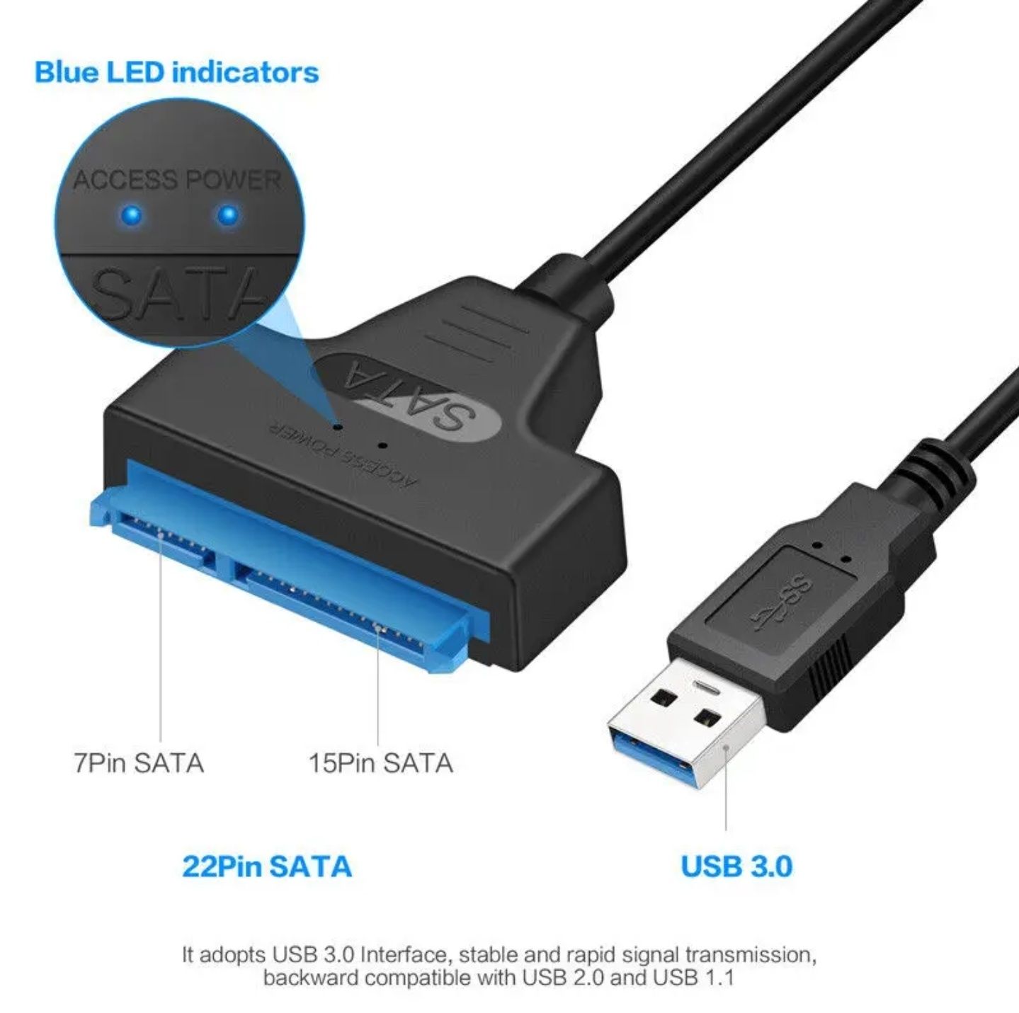Kabel SATA to USB / USB-C 3.0 20cm