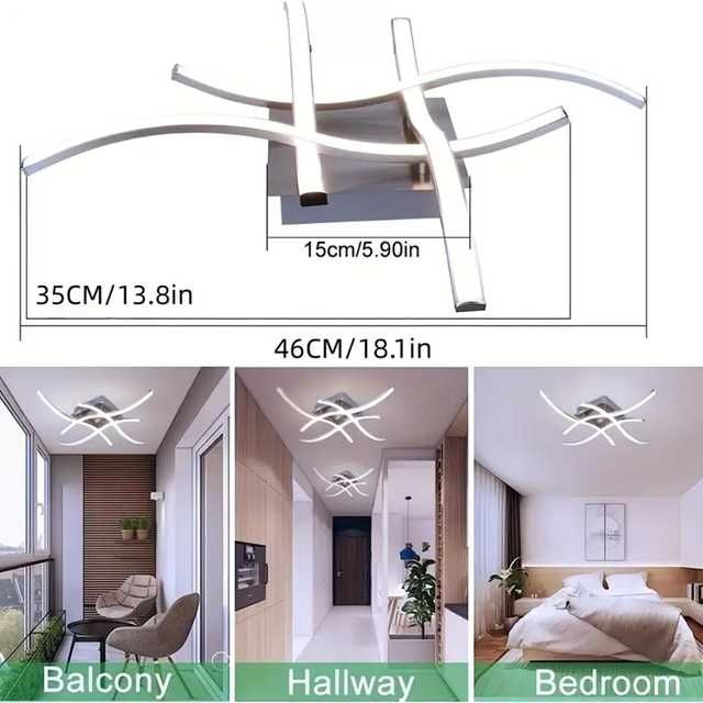 Nowoczesna Lampa Led Lampka Żyrandol sufitowy ścienny 28W 3 światła