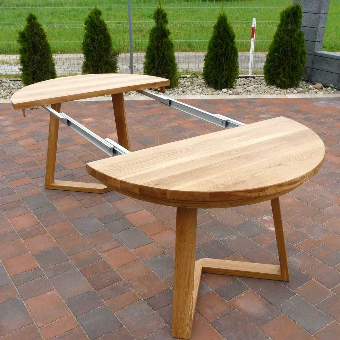Stół Okrągły Rozkładany drewniany