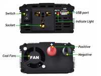 EAFC 2000W інвертор 12V/220V (перетворювач) инвертор преобразователь