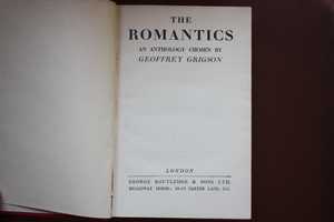 Livro The Romantics Geoffrey GRIGSON 1944