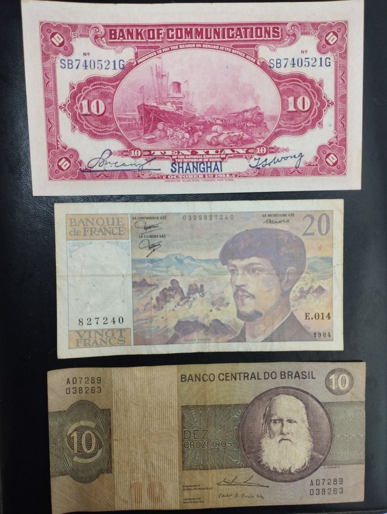 Notas antigas Portuguesa e Estrangeira