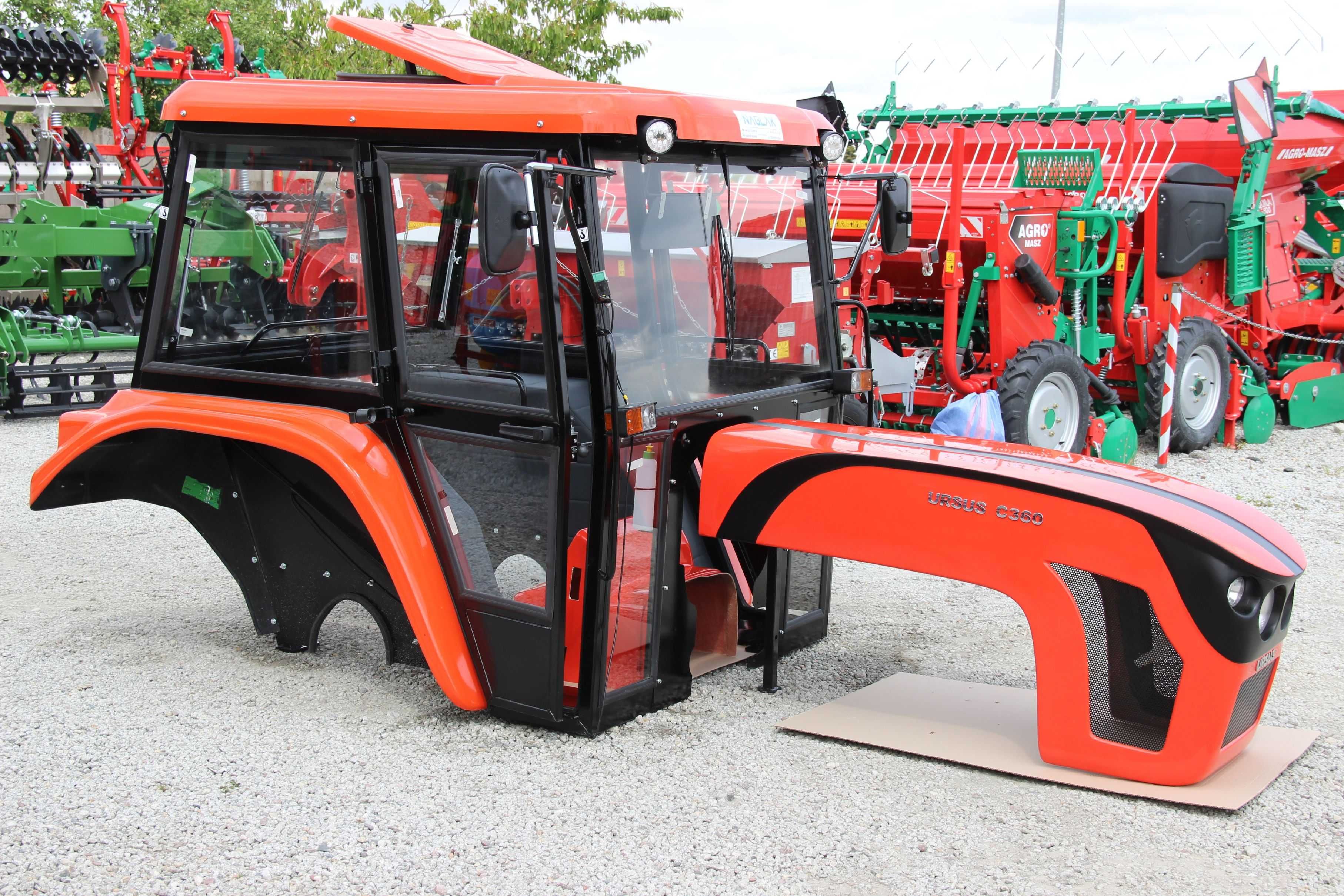 Kabina C360 maska C- 360 Naglak zestaw czerwony kabiny maski