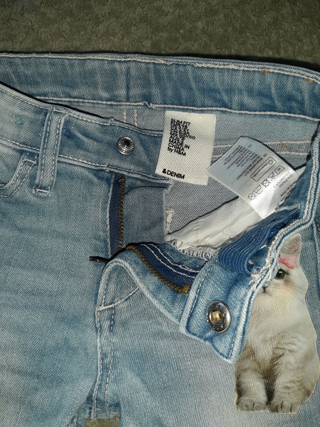 Spodnie jeansy h&m kotek