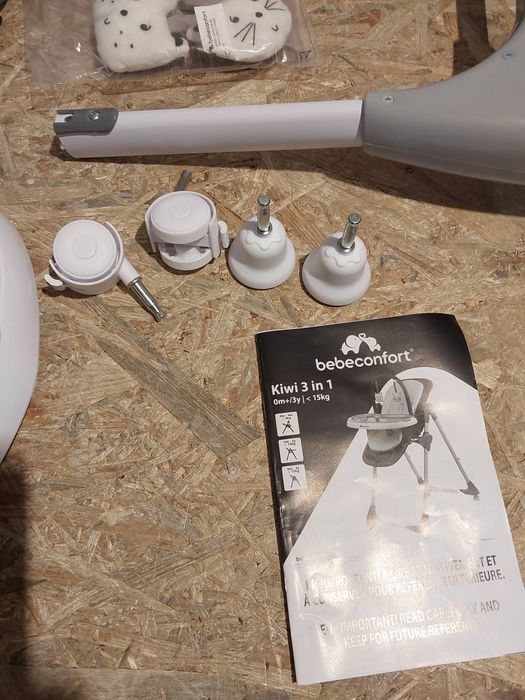 Krzesełko Do Karmienia Bebe Confort Kiwi 3 W 1 Szare