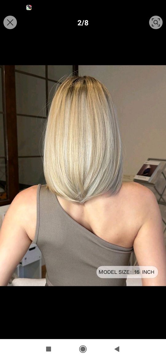 Sprzedam perukę jasny blond bob ombre