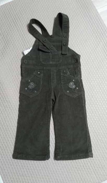 Ogrodniczki sztruksowe dziewczęce 74