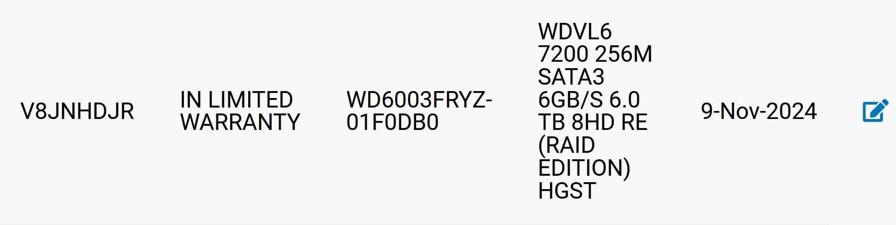 Жёсткий диск WD 6TB WD6003FRYZ Gold HDD + тесты