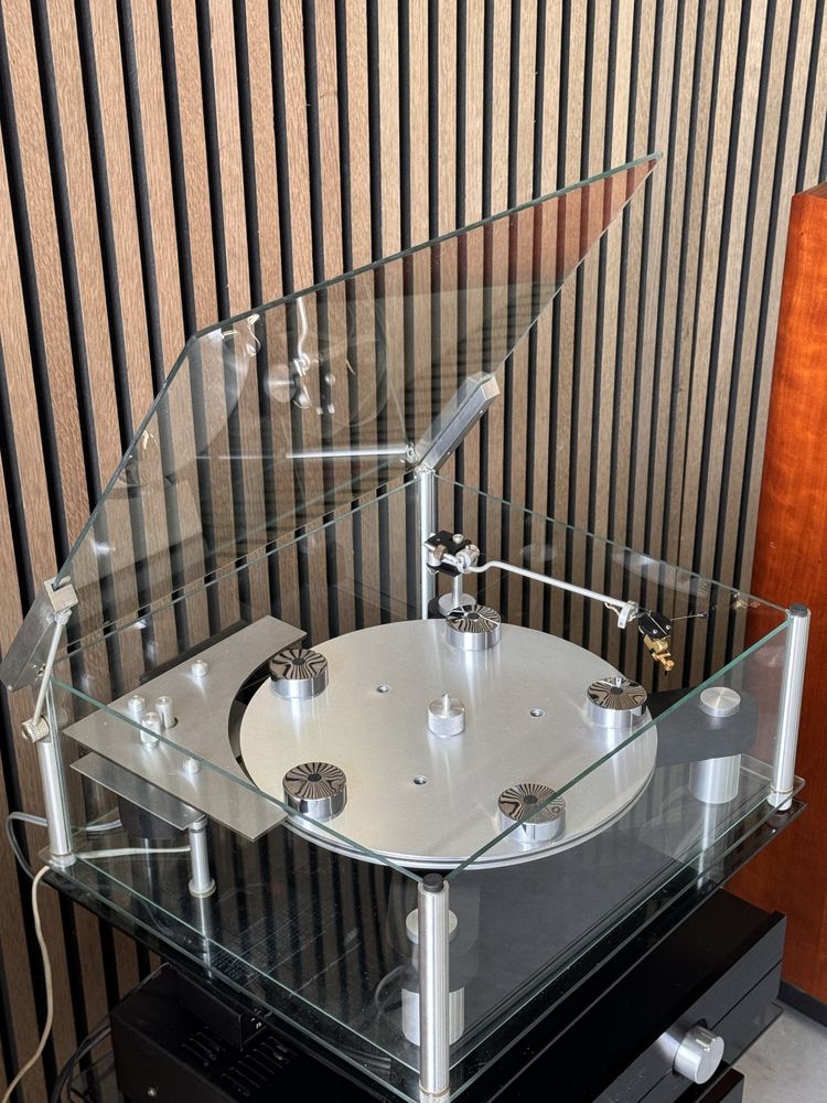 Gramofon Transcripton unikatowy transrotor szklo aluminium manualny