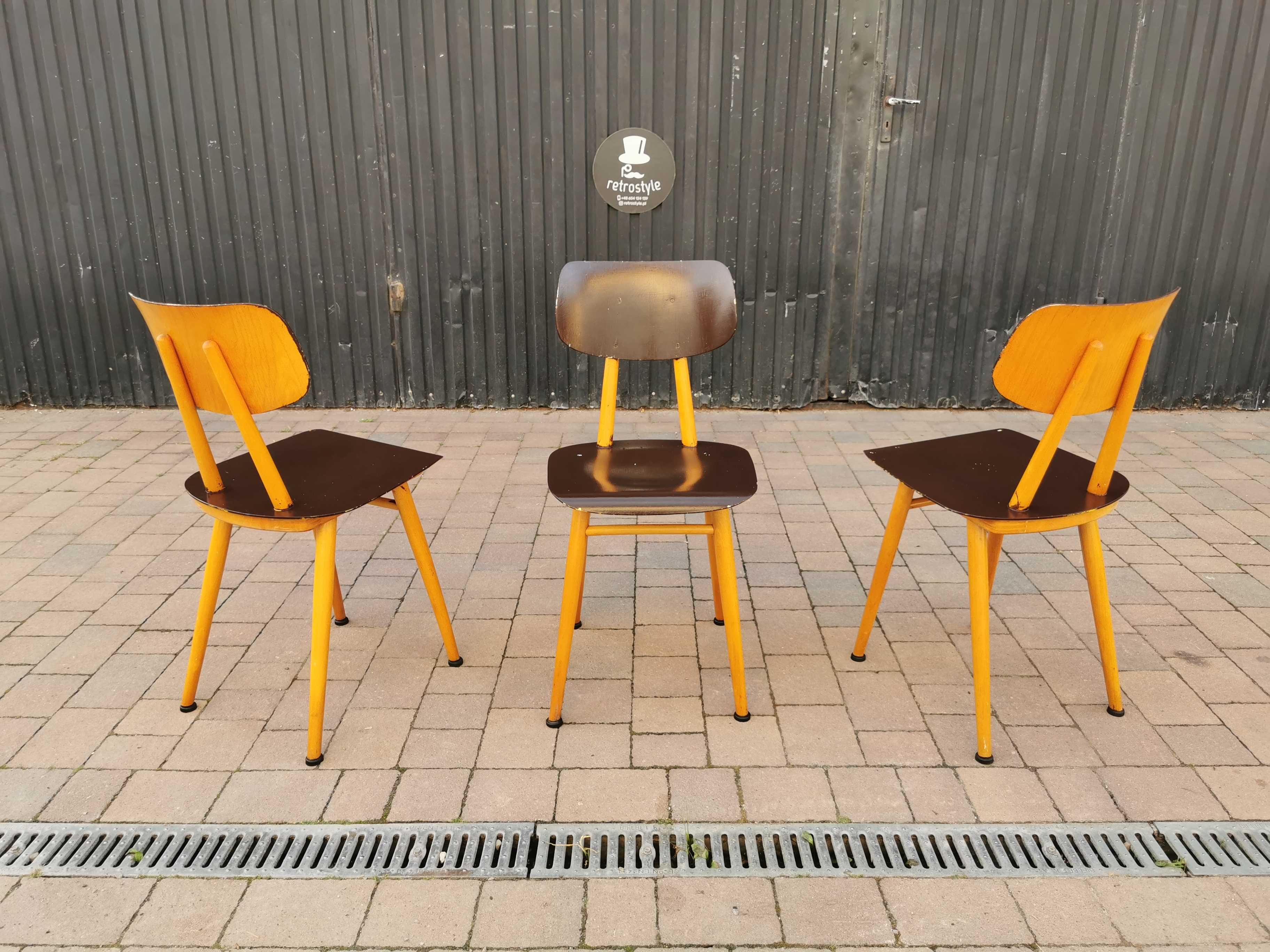 Krzesła TON (Thonet), Czechosłowacja '60, PRL design, Vintage, Retro