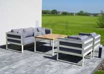 Aluminiowe meble ogrodowe - 1 x Sofa, 2 x fotel 1 x ława PROMOCJA!