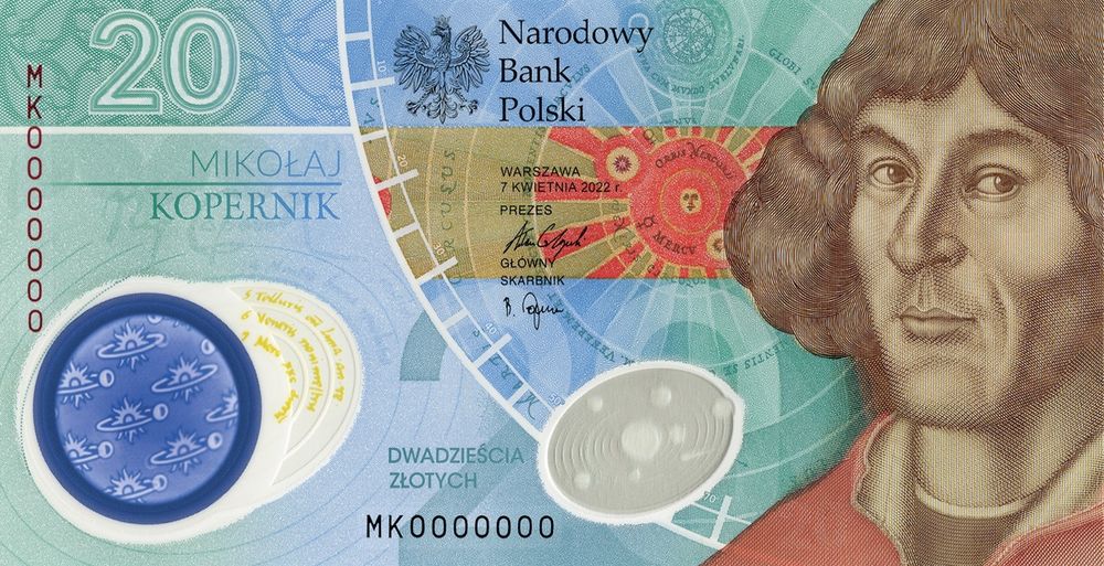 20 zł Mikołaj Kopernik banknot kolekcjonerski  + folder , niski numer