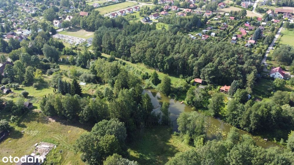 Duża działka w Zalbkach nad rzeką Wadąg