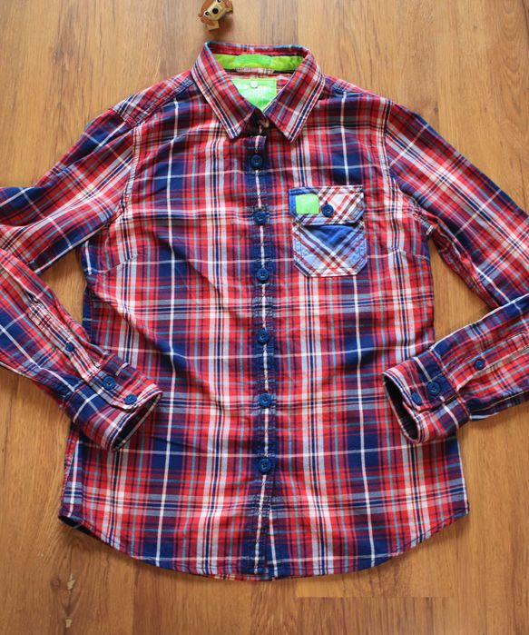 Koszula Superdry r. L damska wielokolor dł rękaw kratka bawełna