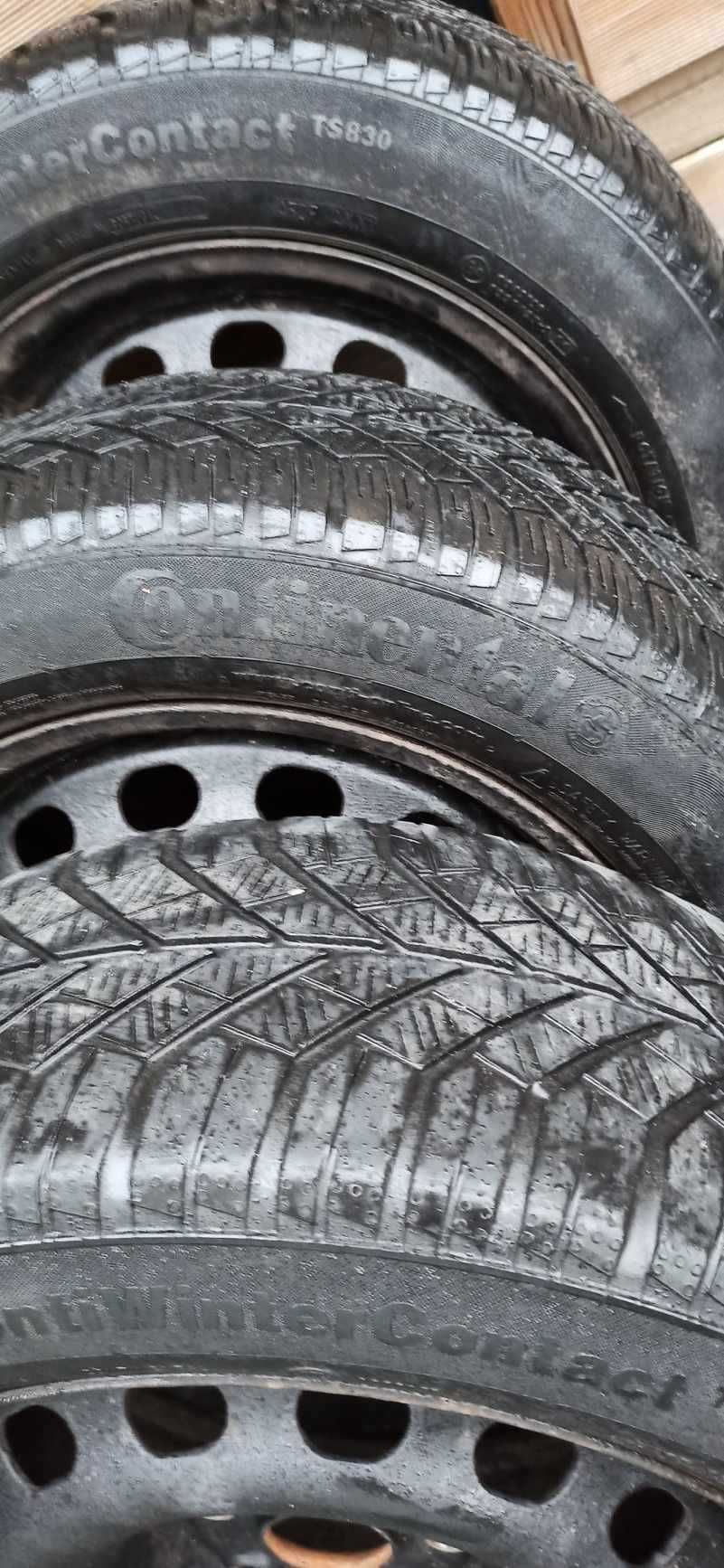 Felgi z Oponami zimowymi 205 55 R16 Continental VW Skoda 5x112