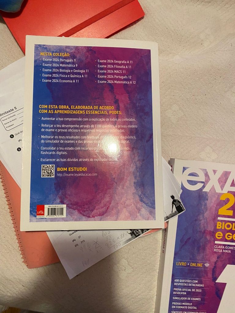 Livros de exame 2024