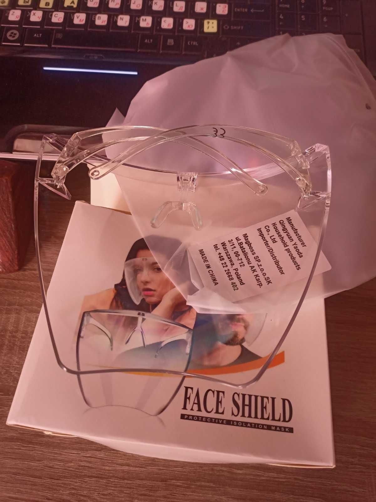 Защитные очки на все лицо,маска,захисні окуляри,щиток,медицинская