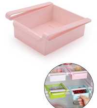 2x pojemnik szuflada półka organizer lodówkowy różowa