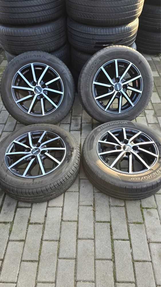 Felgi 15” 4x100 ET39 + opony 185/65R15 Firestone/Hankook