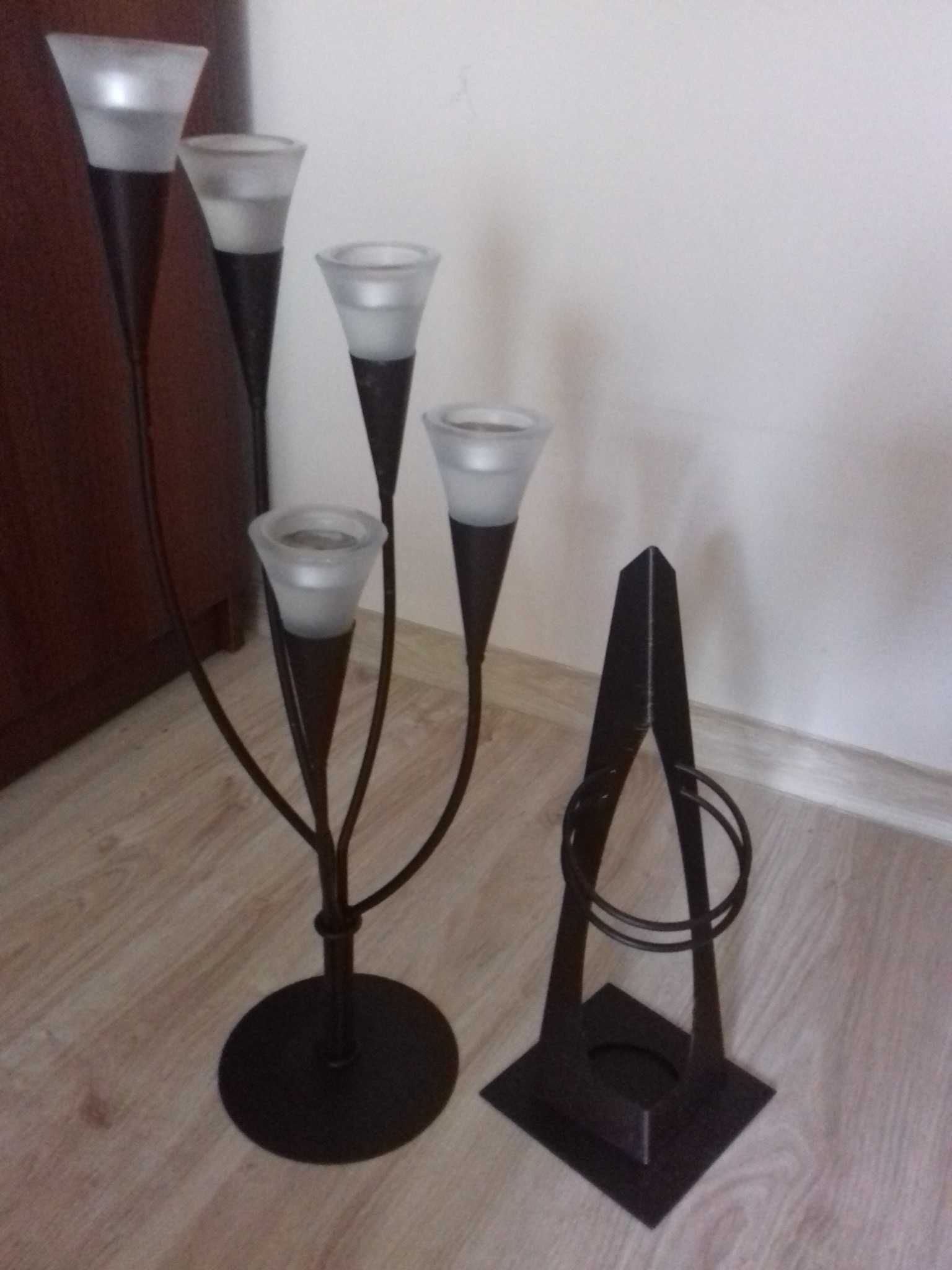 Świecznik + stojak na wino