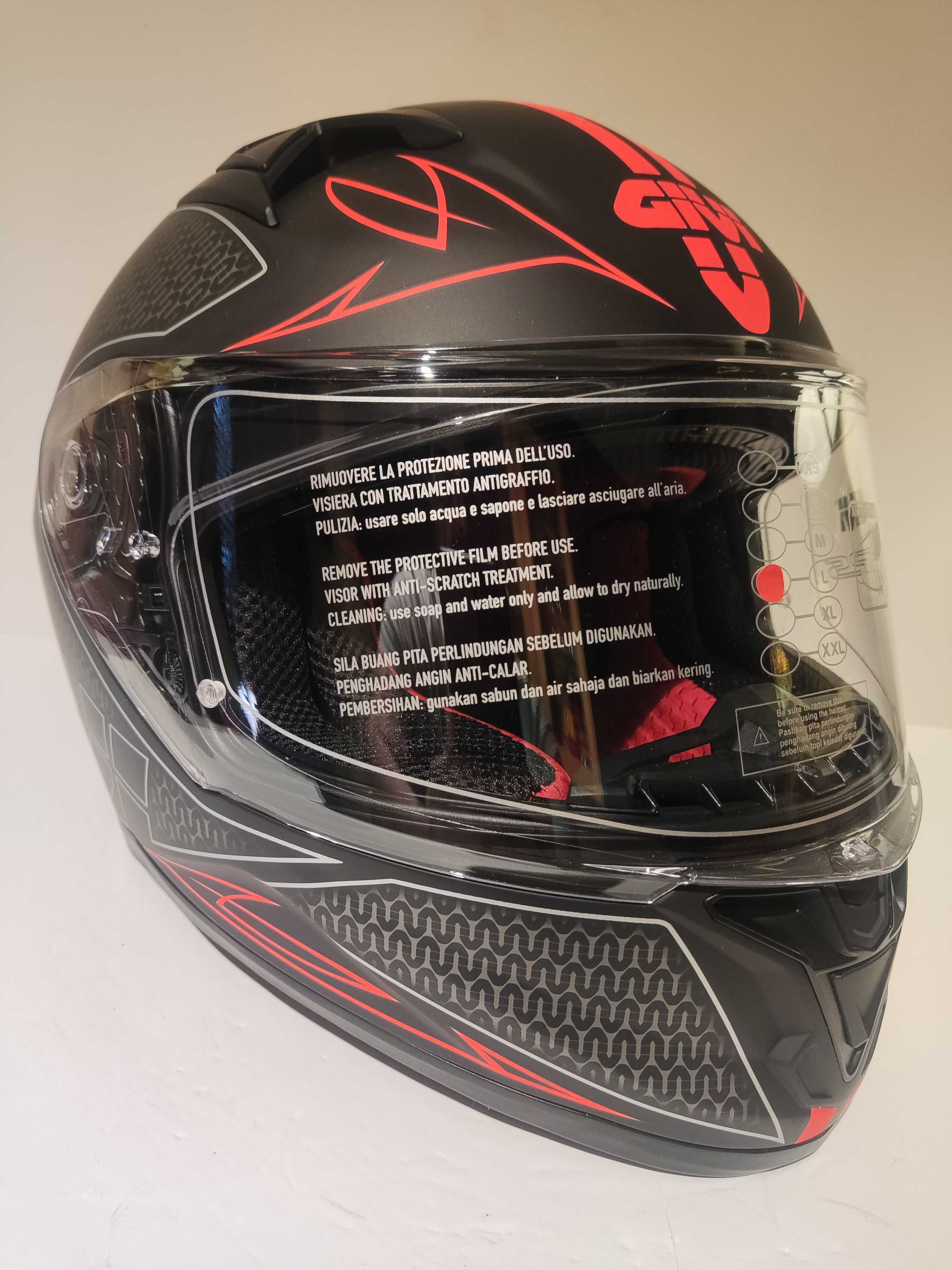 Capacete GIVI dupla viseira mota scooter novo