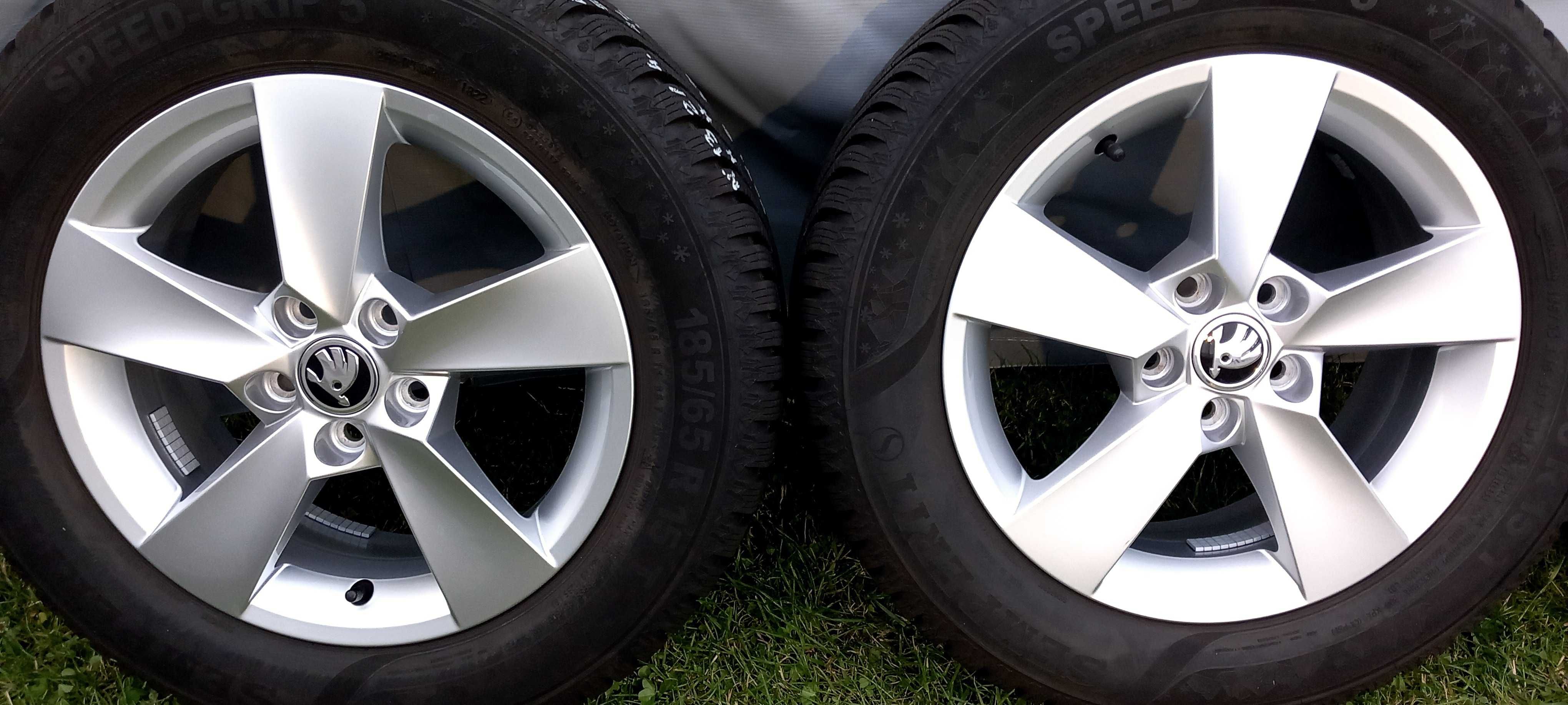 Koła zima oryg. Skoda/Gr.VW 5.5Jx15, 5x100,ET40+185/65R15 M+S, 2022r