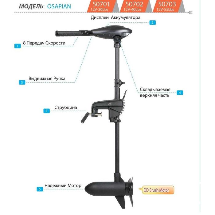 Silnik elektryczny Haswing Osapian (E) 40Lbs 12V