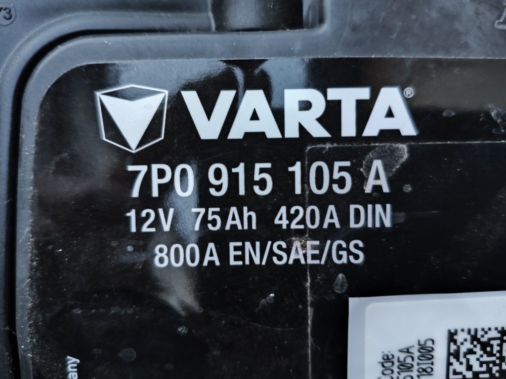 Аккумулятор AGM Varta 75Ah/800A VAG Оригинал, 7P0 915 105 A