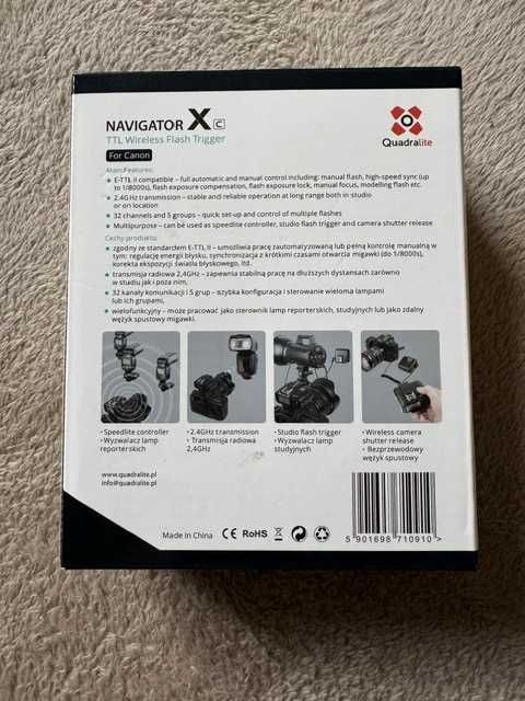 Quadralite Navigator x Nadajnik plus odbiornik pod Canon