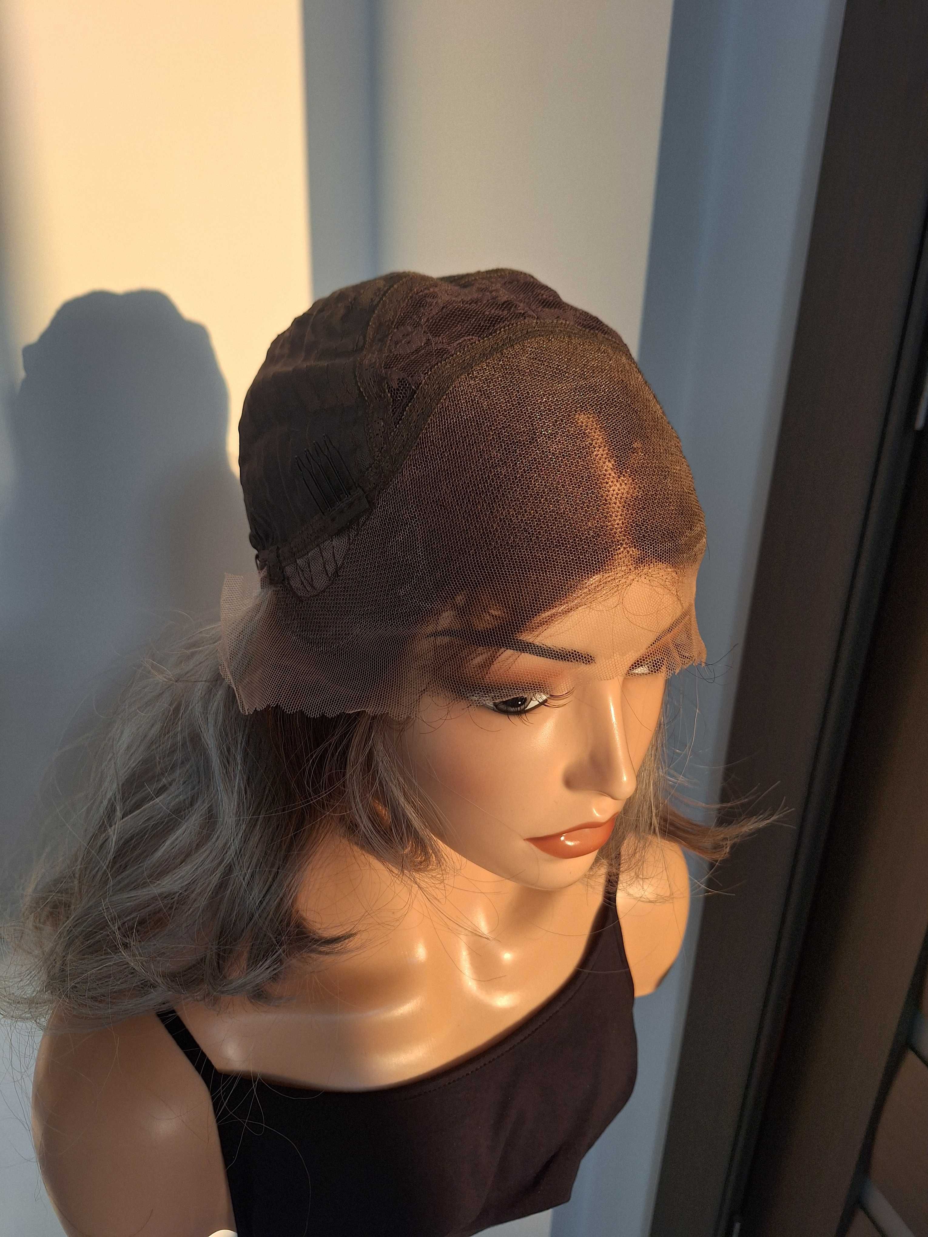 Peruka lace ombre blond platynowy