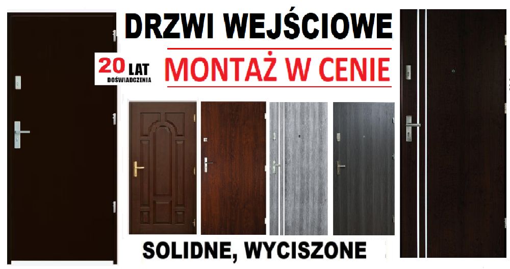 Drzwi wejściowe ZEWNĘTRZNE z montażem do mieszkania w bloku.