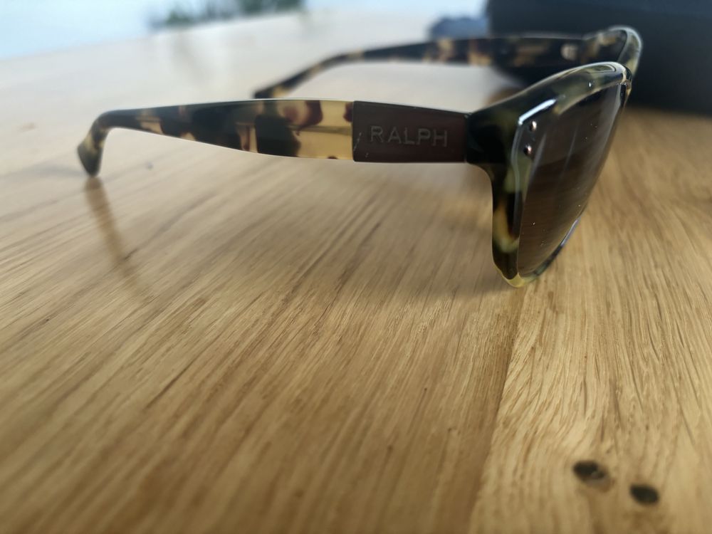Okulary przeciwsłoneczne panterkowe Ralph Lauren
