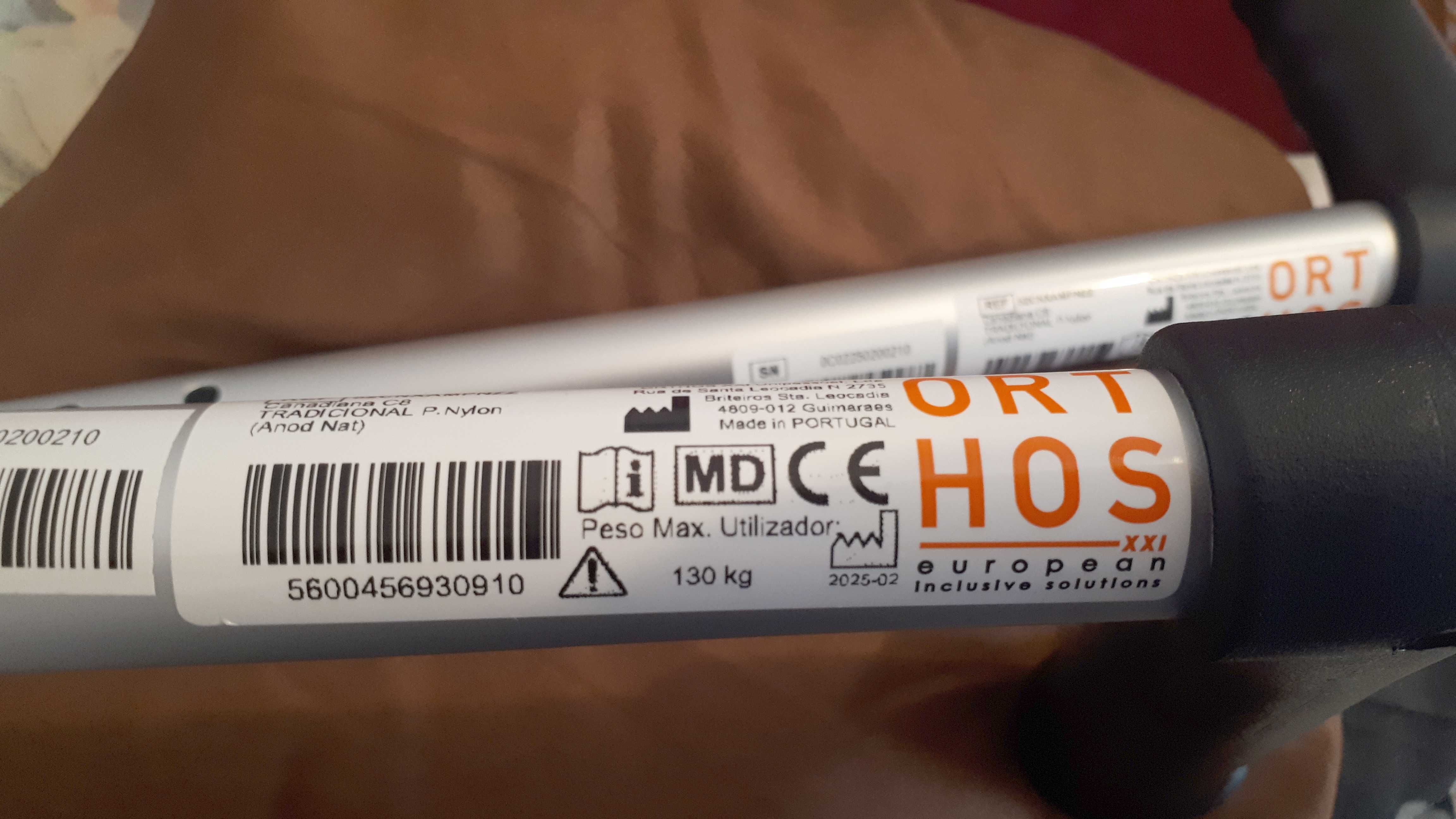 Canadiana ou Muleta Ajustável - marca Orthos - NOVAS