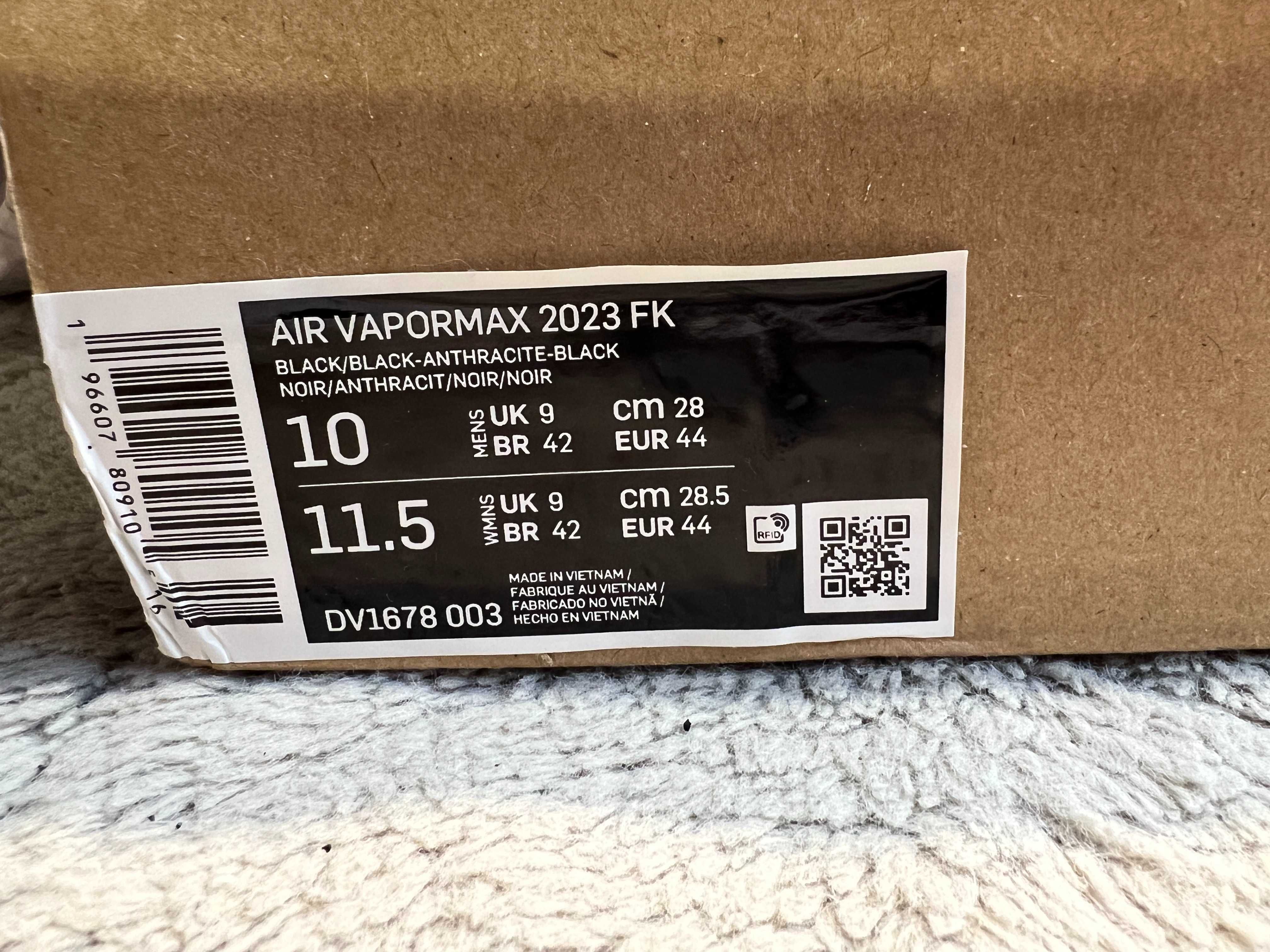 Czarne buty, trampki Nike Air Vapormax 2023 FK 44