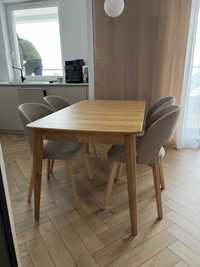 Drewniany stół- Dębowy stół rozkładany- dostawka chowana- dostępny