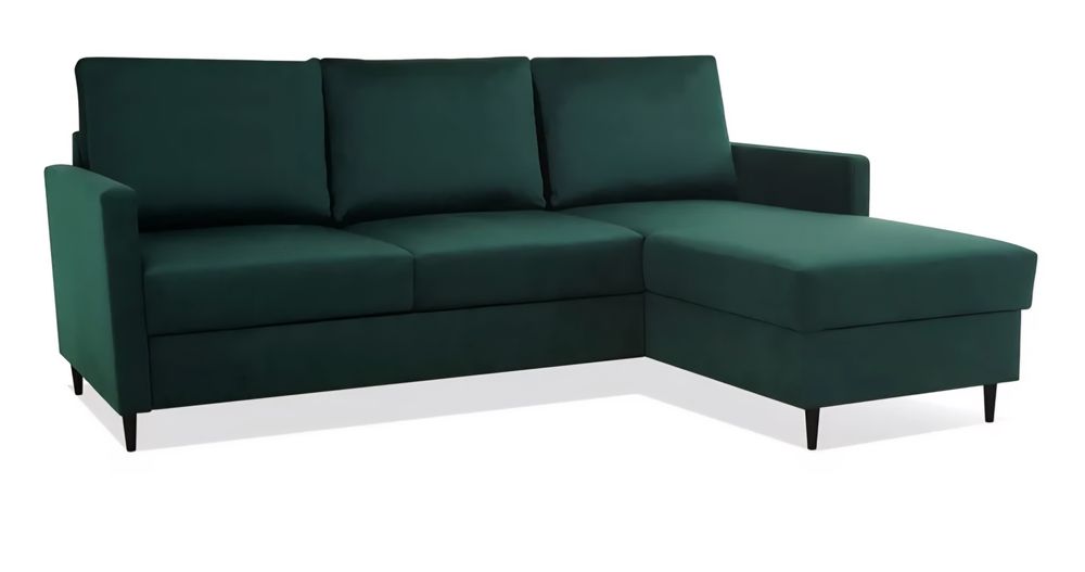 Naroznik Mosso Velvet butelkowa zieleń Uniwersalny