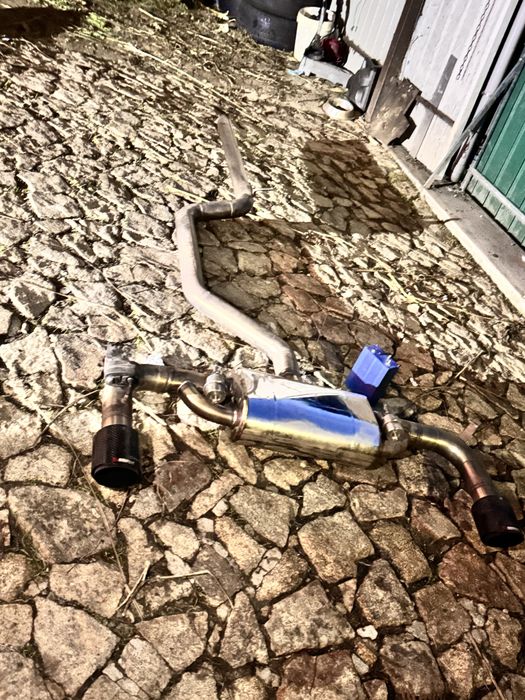 Linha de escape em inox de 70mm c/ sistema de panela com valvula